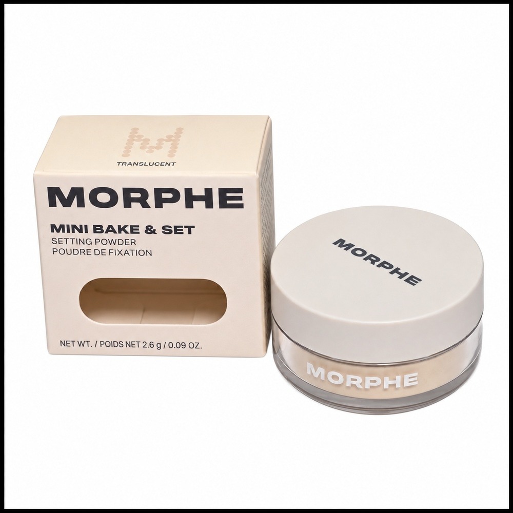 Morphe Mini Bake & Set Setting Powder Translucent 2.6g 0.09oz New